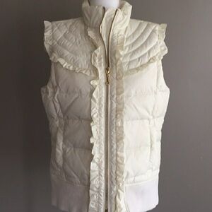 JUICY COUTURE CREAM RUFFLE VEST (XL)